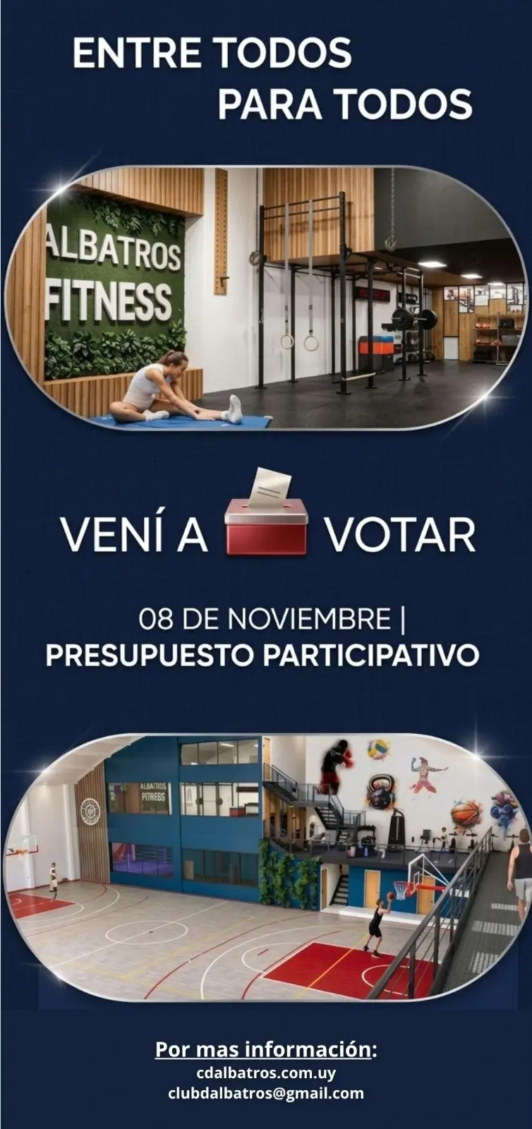 ¡El Club Deportivo Albatros se postula al Presupuesto Participativo IM 2026 con la propuesta número 20!